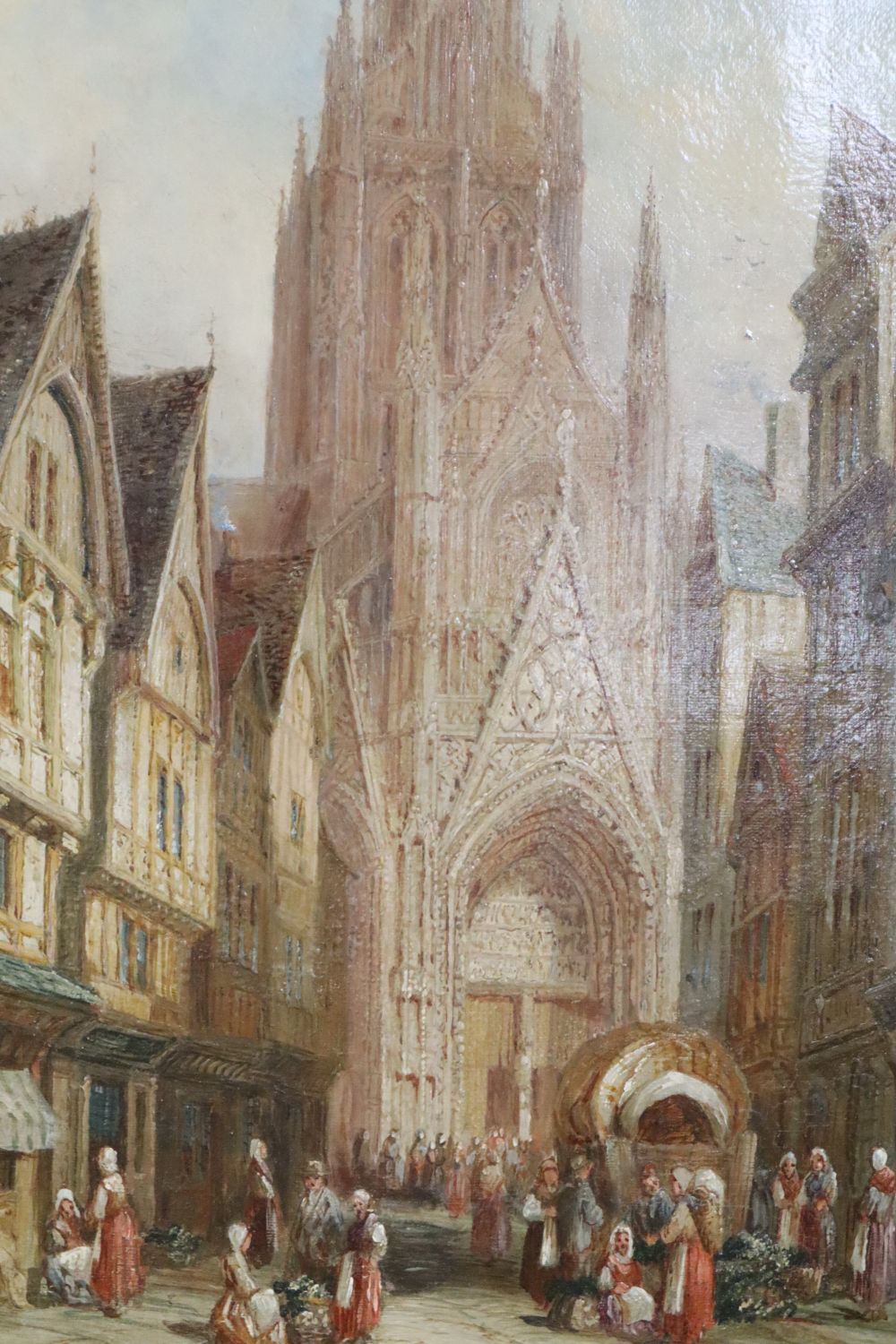 Henry Schafer (19th C.), oil on canvas, St Maclou, Rouen, Normandy, signed, 40 x 30cm